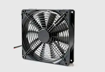 Exhaust effect of external air outlet of cooling fan - environmental conditions